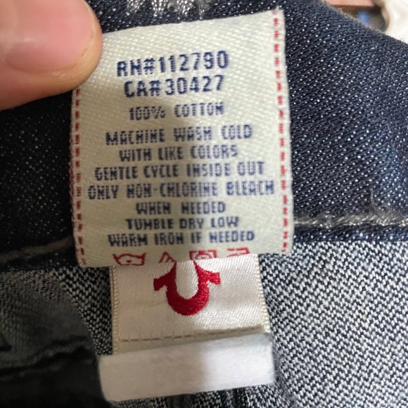 True Religion Late 2000s Dark Double Stitches Super Billy T Jeans - Picture 10 of 11